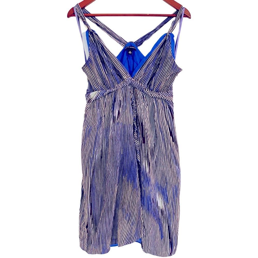 Banana Republic Dress Graffiti Print Striped Pattern